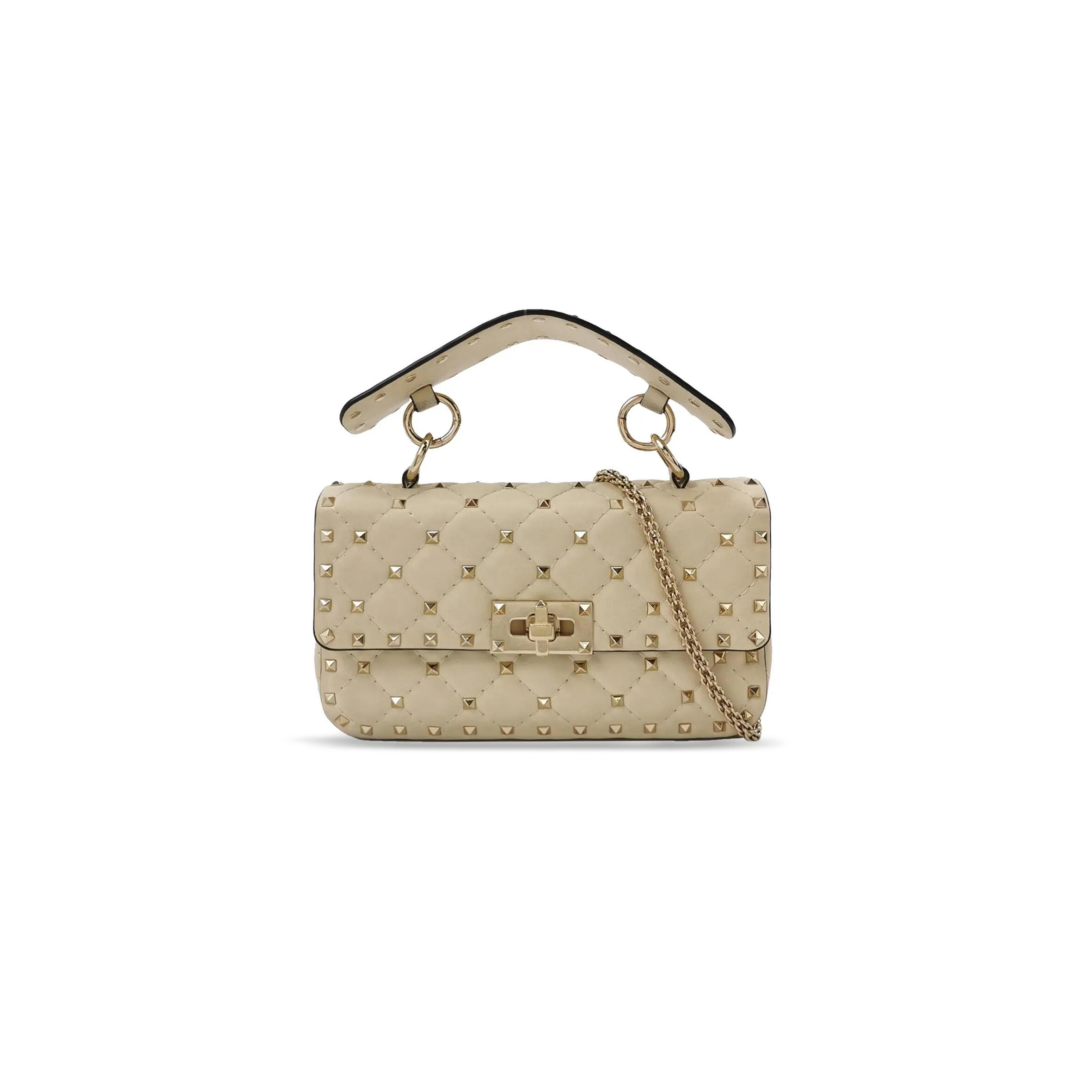 Va1e*ntin0 small nappa rockstud spike bag w2b0123napwu2 (20*11.5*5cm)
